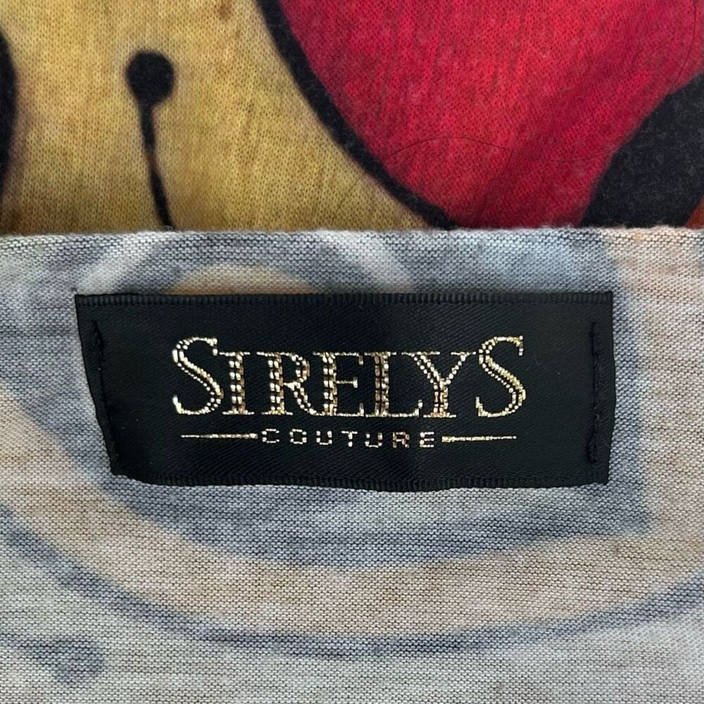 Vtg Sirelys Couture Top Womens 2XL Multicolor With Spanish Surreal Artwork Print - Picture 15 of 16
